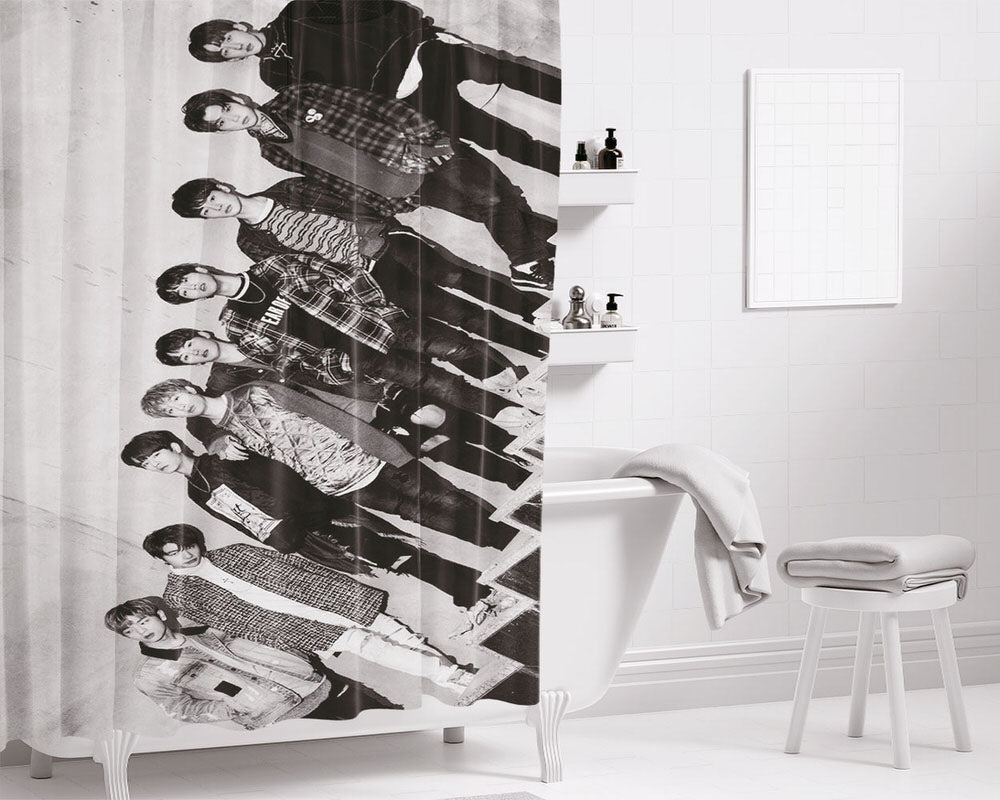 Stray Kids Wallpaper Bathroom Shower Curtain Fabric Waterproof | 66 X 72 Inch