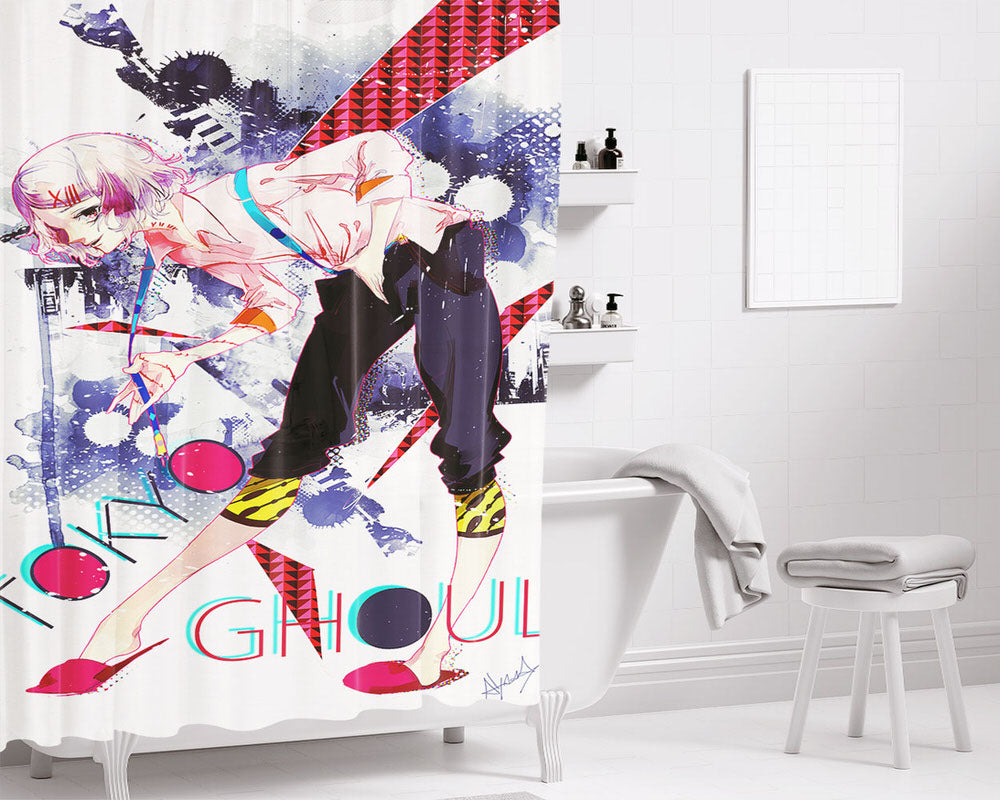 Suzuya Juuzou Wallpaper Bathroom Shower Curtain Fabric Waterproof | 66 X 72 Inch