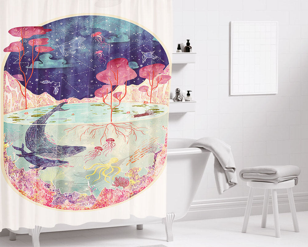 Svabhu Kohlii Bathroom Shower Curtain Fabric Waterproof | 66 X 72 Inch