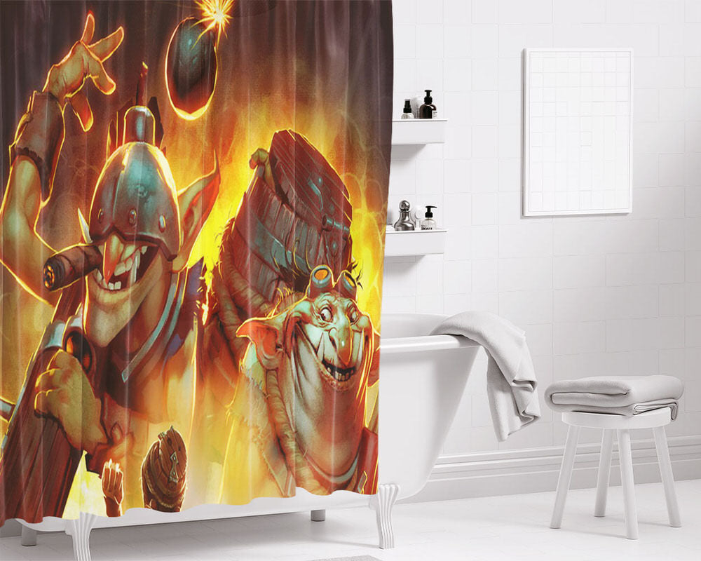 Techies Bathroom Shower Curtain Fabric Waterproof | 66 X 72 Inch