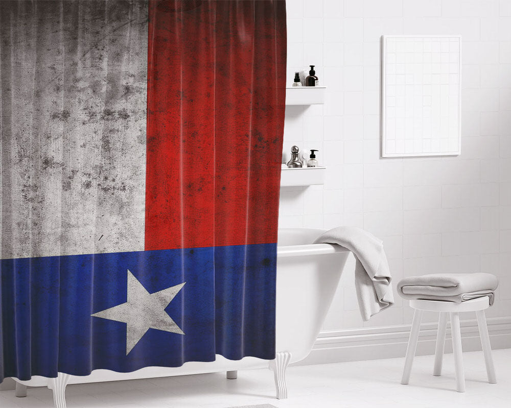 Texal Flag Bathroom Shower Curtain Fabric Waterproof | 66 X 72 Inch