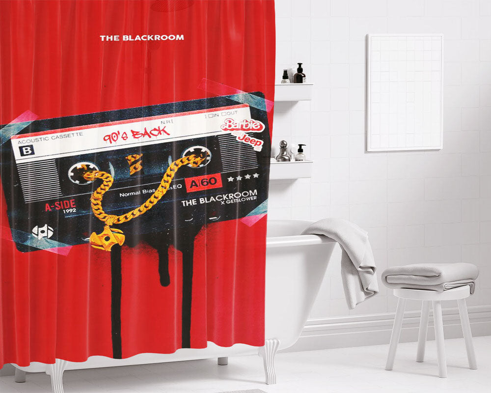 The Blackroom 90S Back Bathroom Shower Curtain Fabric Waterproof | 66 X 72 Inch