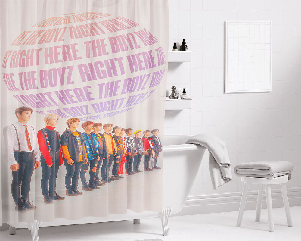 The Boyz Sphere Bathroom Shower Curtain Fabric Waterproof | 66 X 72 Inch
