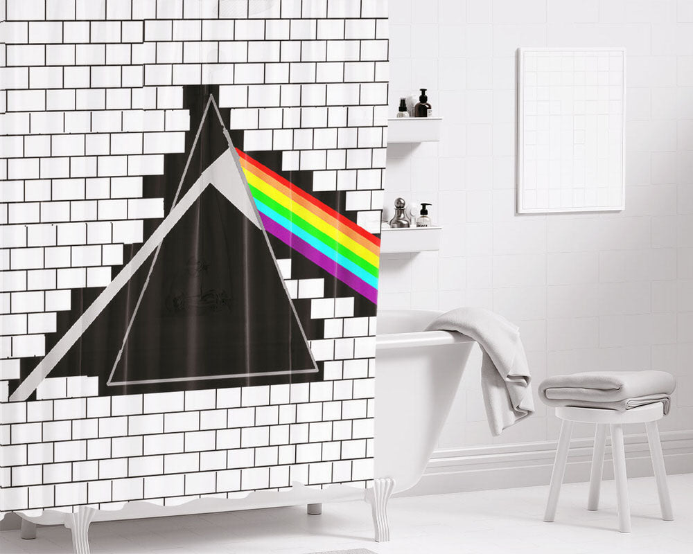 The Dark Side Of The Wall Bathroom Shower Curtain Fabric Waterproof | 66 X 72 Inch