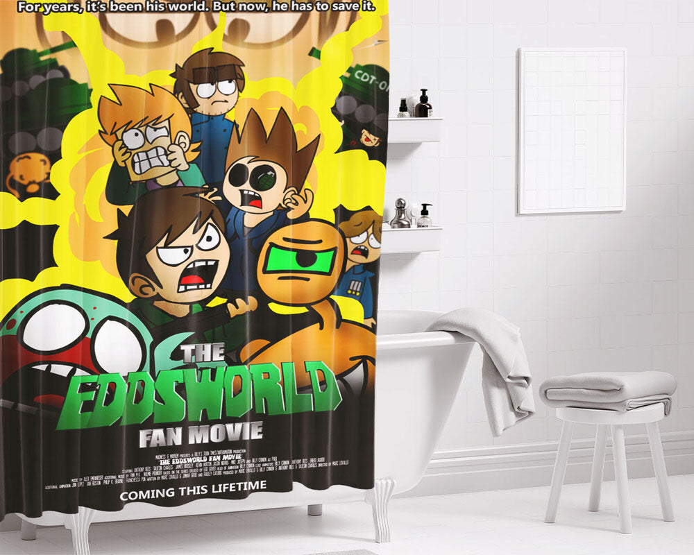 The Eddsworld Fan Movie Poster Bathroom Shower Curtain Fabric Waterproof | 66 X 72 Inch