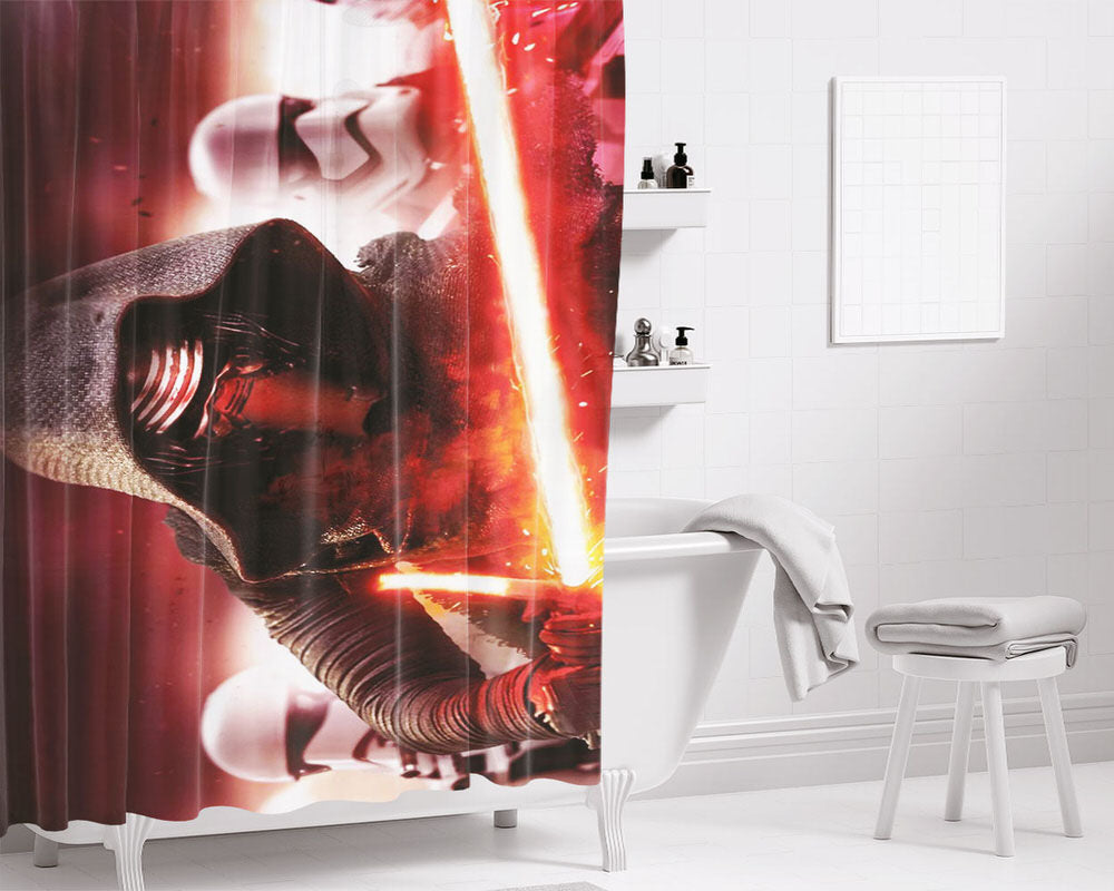 The Evolution Of Kylo Ren Return Of The Jedi Bathroom Shower Curtain Fabric Waterproof | 66 X 72 Inch