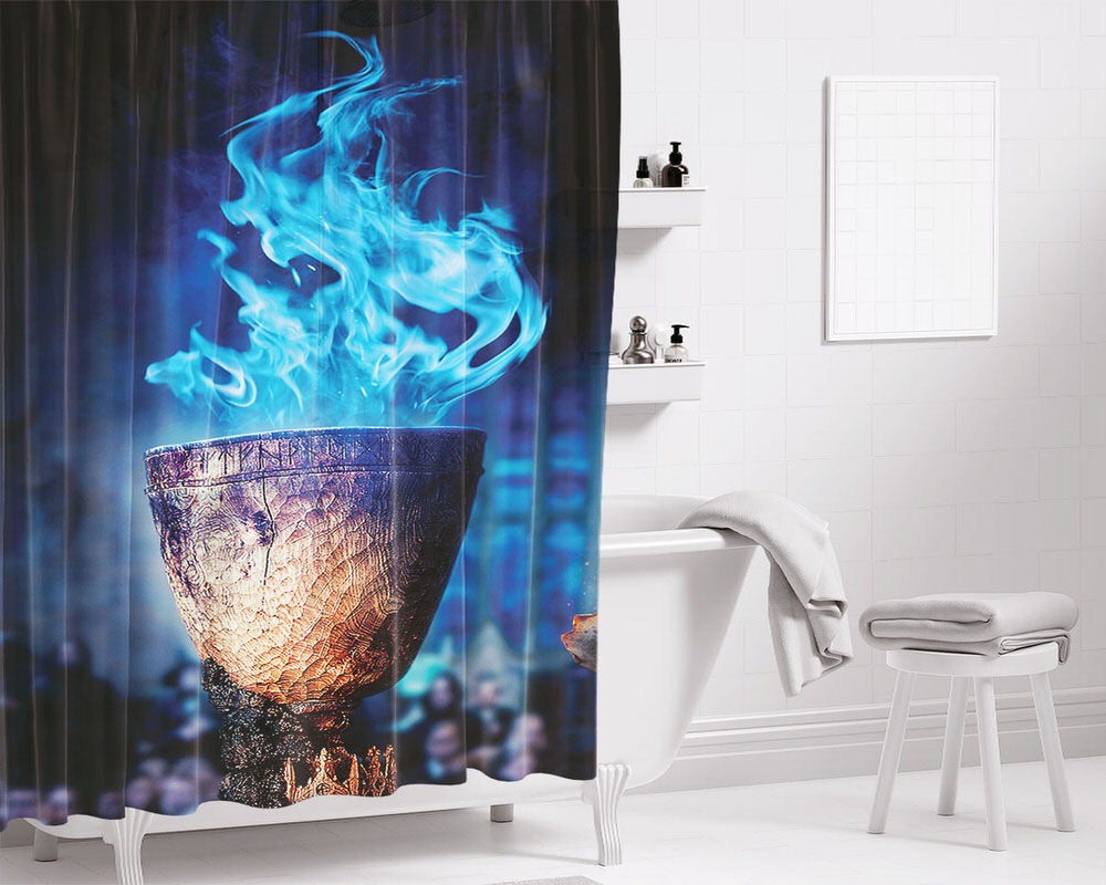 The Goblet Of Fire Bathroom Shower Curtain Fabric Waterproof | 66 X 72 Inch