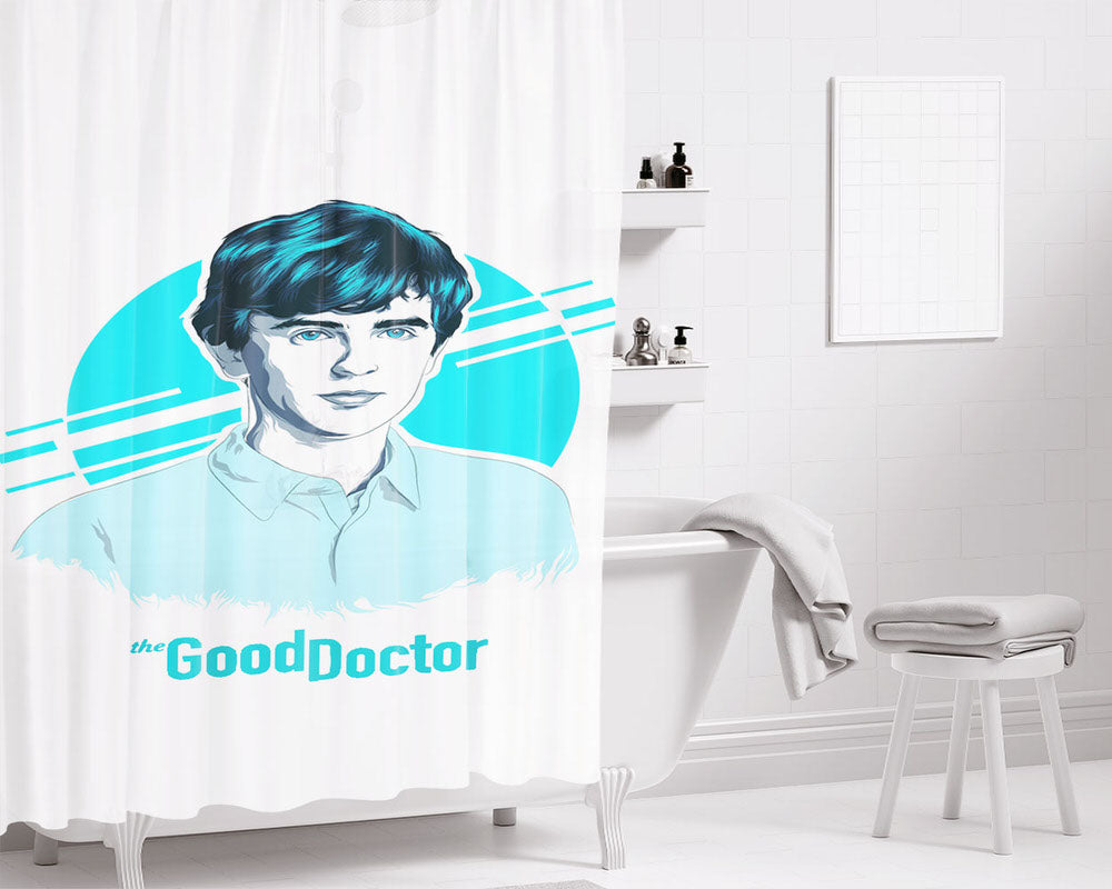 The Good Doctor Art Bathroom Shower Curtain Fabric Waterproof | 66 X 72 Inch
