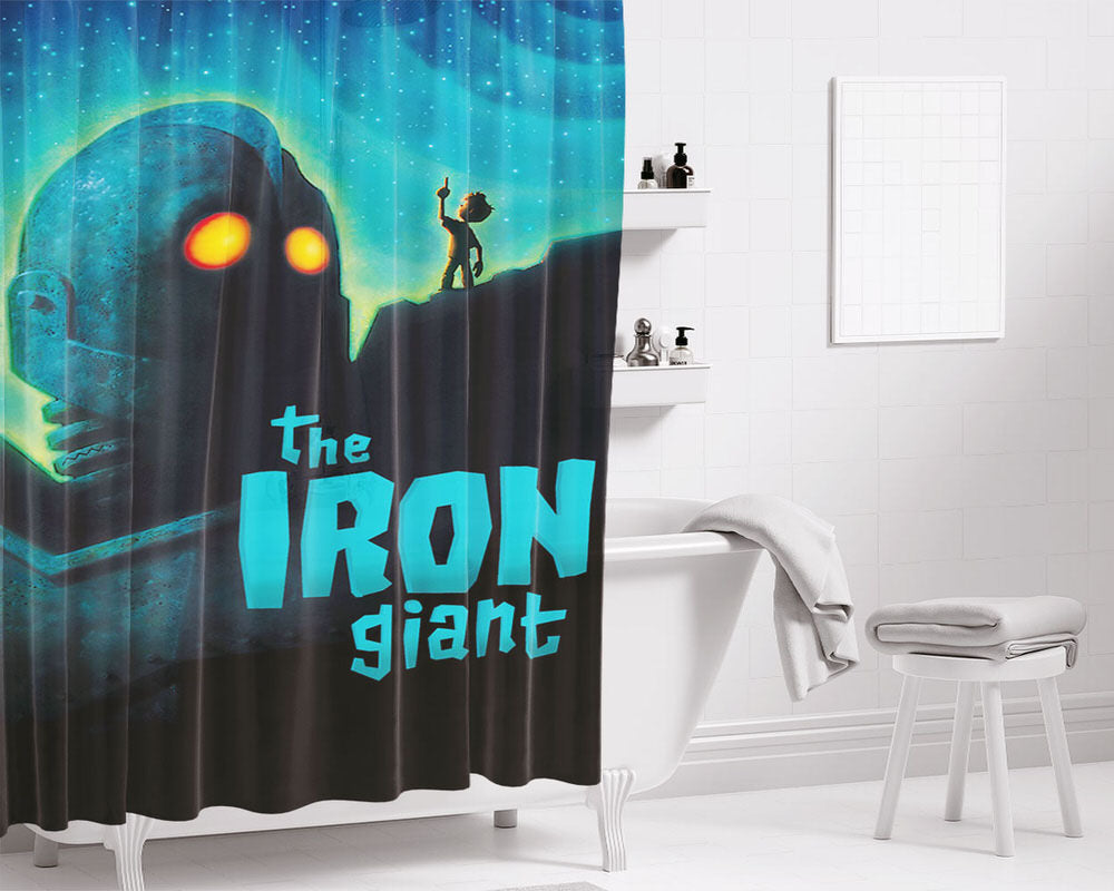 The Iron Giant 2 Bathroom Shower Curtain Fabric Waterproof | 66 X 72 Inch