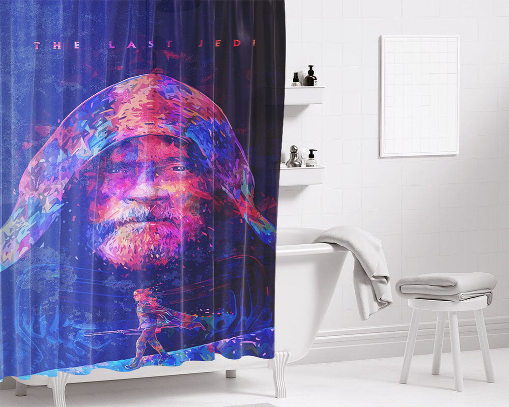 The Last Jedi Colorful Bathroom Shower Curtain Fabric Waterproof | 66 X 72 Inch