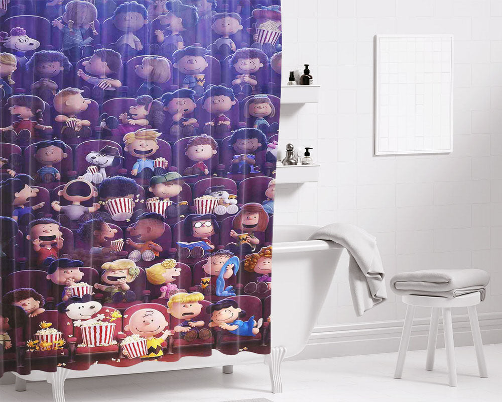 The Peanuts Movie Bathroom Shower Curtain Fabric Waterproof | 66 X 72 Inch