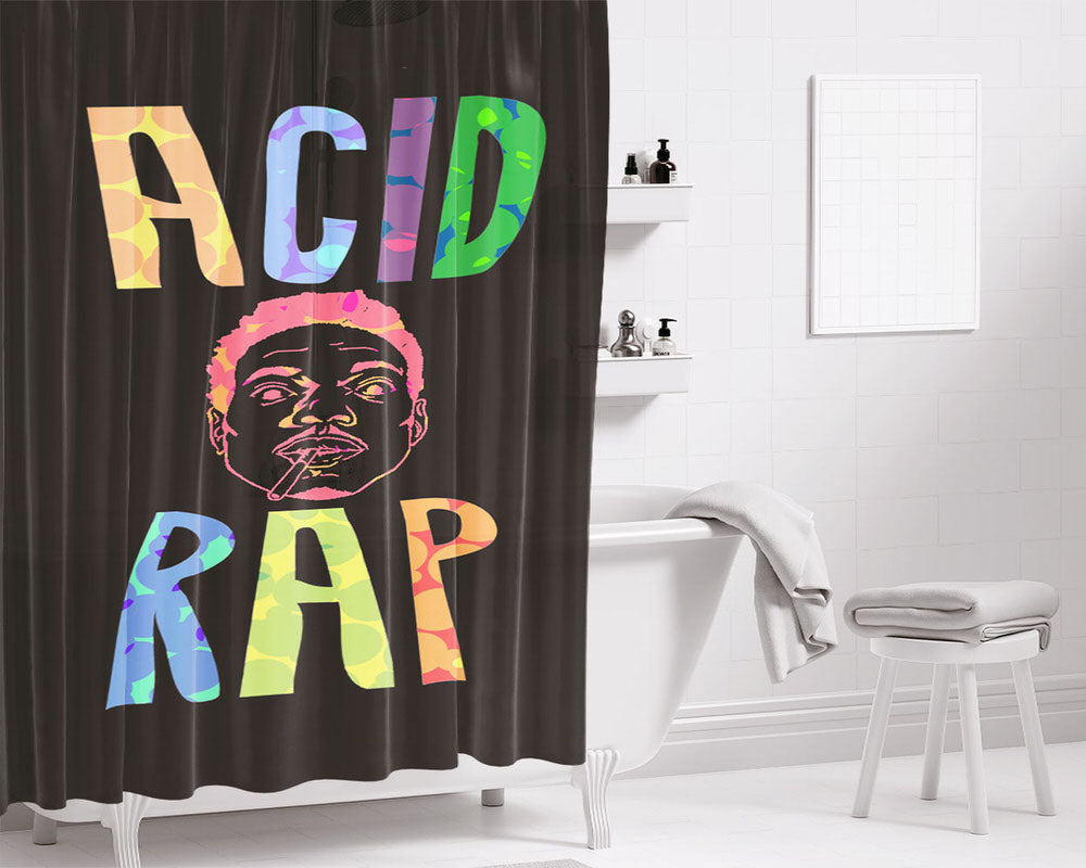 The Rapper Acidd Bathroom Shower Curtain Fabric Waterproof | 66 X 72 Inch