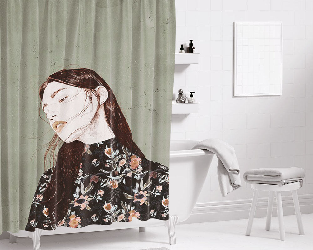 The Revenge Elena Garnu Bathroom Shower Curtain Fabric Waterproof | 66 X 72 Inch