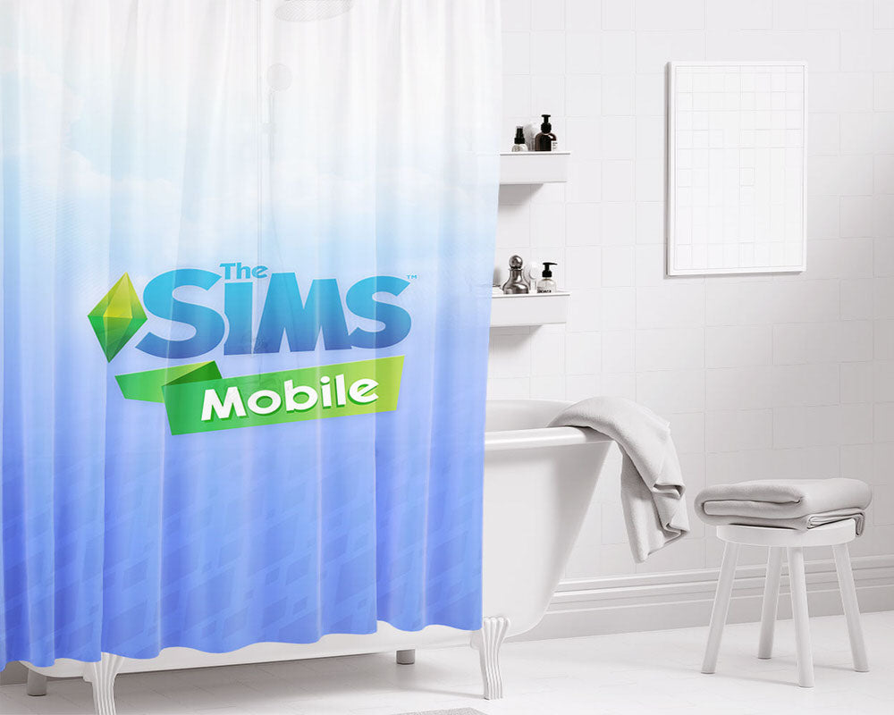 The Sims Mobile Wallpapers Bathroom Shower Curtain Fabric Waterproof | 66 X 72 Inch