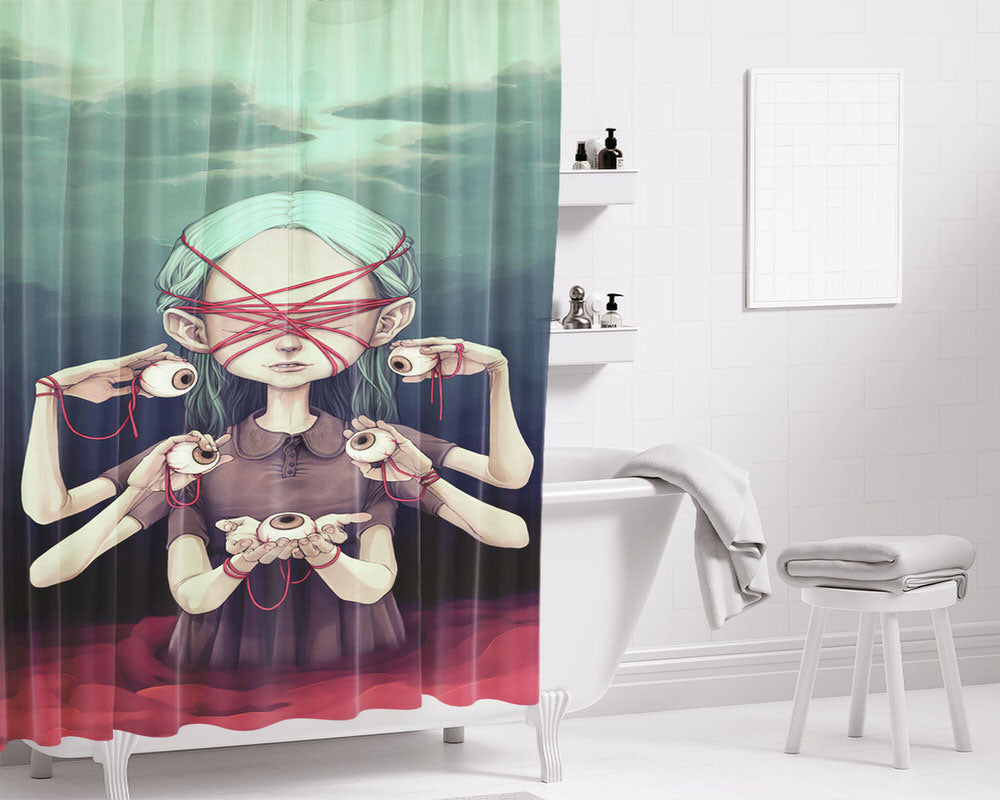 Tiia Reijonen Harbinger Bathroom Shower Curtain Fabric Waterproof | 66 X 72 Inch