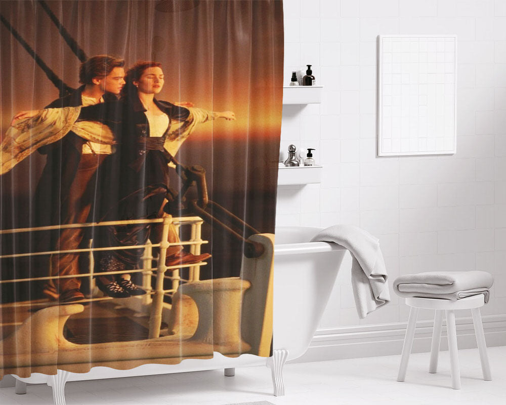 Titanic Legendaries Ship Tragedy Movie Bathroom Shower Curtain Fabric Waterproof | 66 X 72 Inch