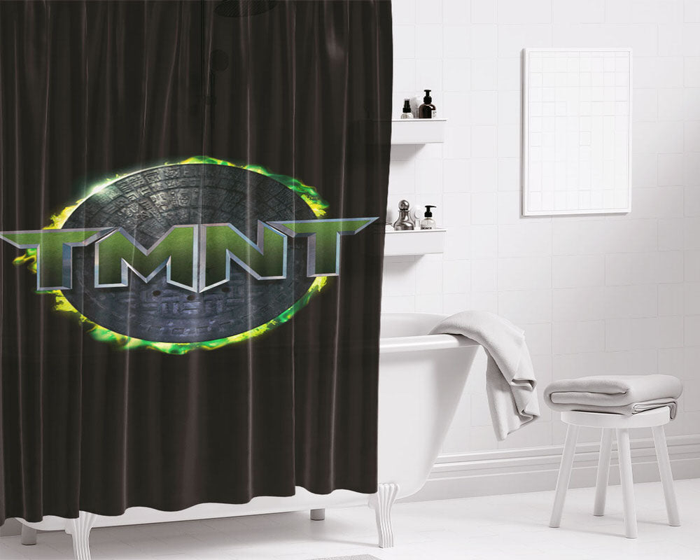Tmnt Green Family Bathroom Shower Curtain Fabric Waterproof | 66 X 72 Inch