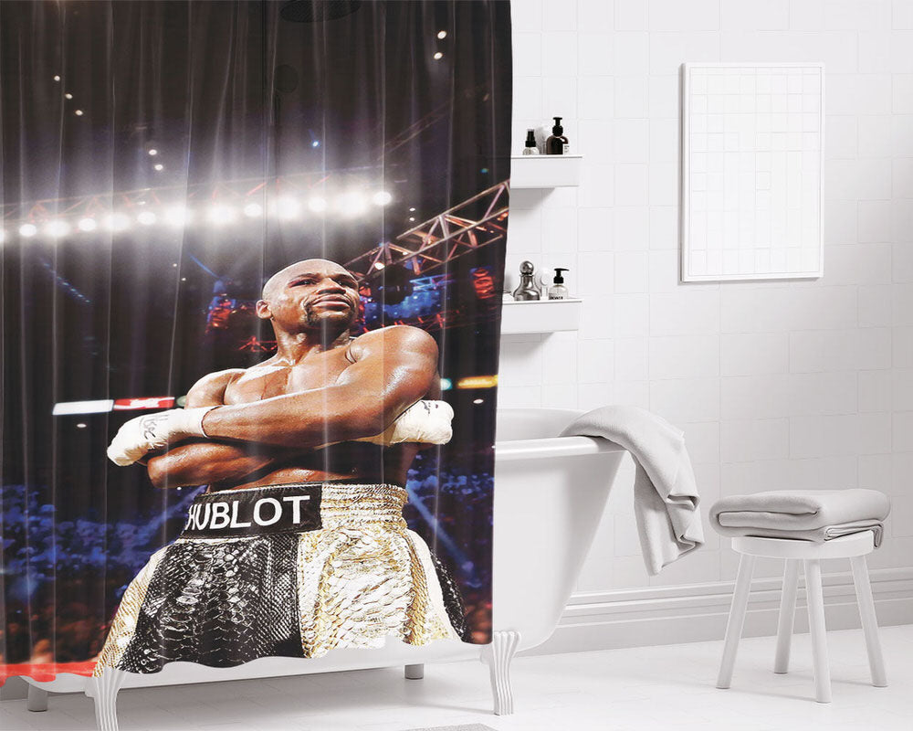 Tmt Floyd Mayweather Jr Hublot Bathroom Shower Curtain Fabric Waterproof | 66 X 72 Inch