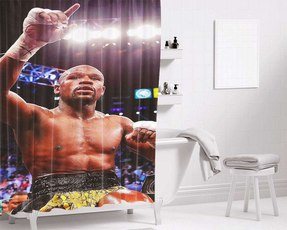 Tmt Floyd Mayweather Bathroom Shower Curtain Fabric Waterproof | 66 X 72 Inch