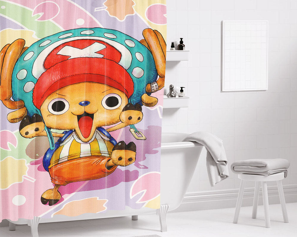 Tony Chopper Bathroom Shower Curtain Fabric Waterproof | 66 X 72 Inch