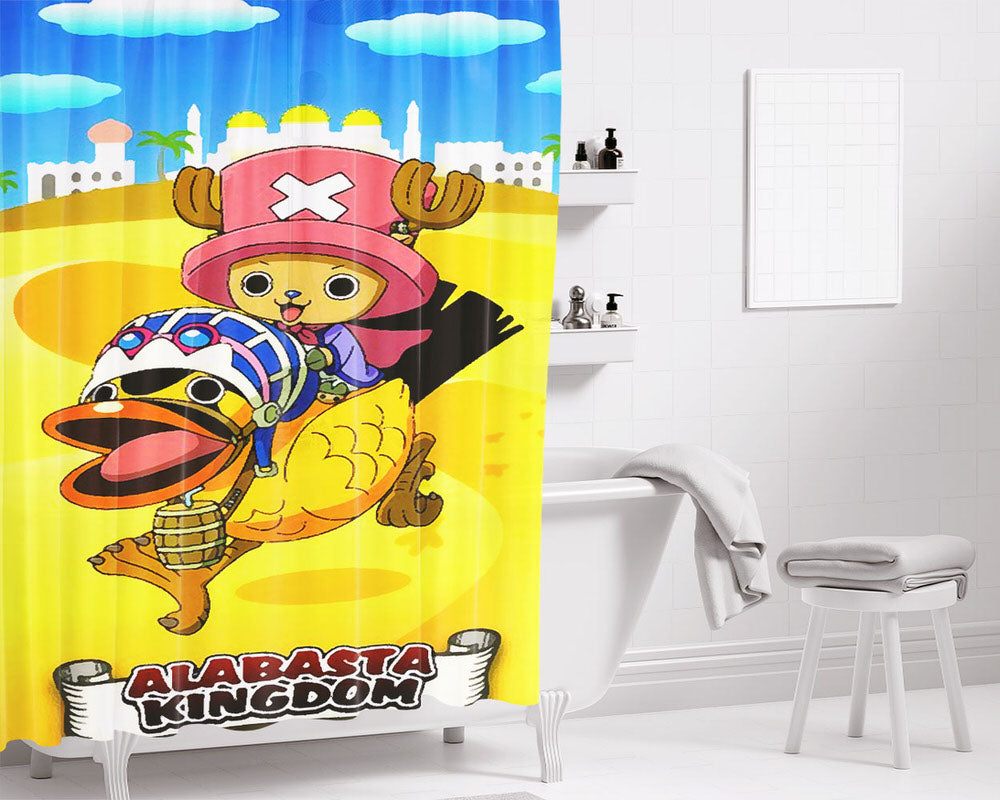 Tony Tony Chopper Alabasta Kingdom Bathroom Shower Curtain Fabric Waterproof | 66 X 72 Inch