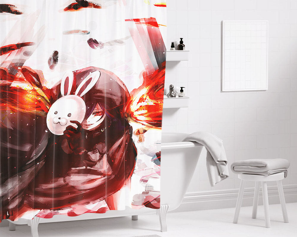 Touka Kirishima Ghoul Bathroom Shower Curtain Fabric Waterproof | 66 X 72 Inch