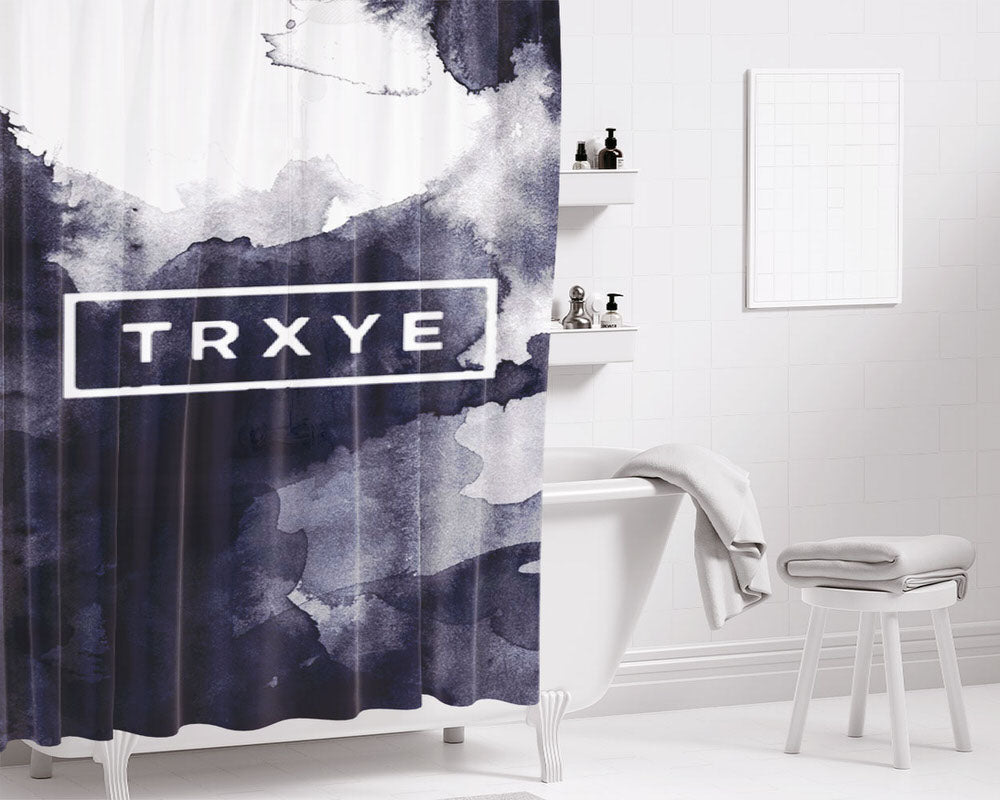 Trxye Paint Bathroom Shower Curtain Fabric Waterproof | 66 X 72 Inch