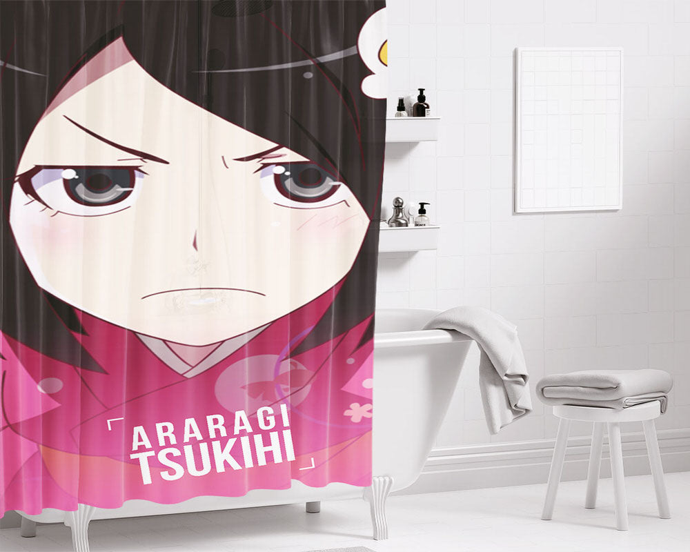 Tsukihi Araragi Bakemonogatari Bathroom Shower Curtain Fabric Waterproof | 66 X 72 Inch
