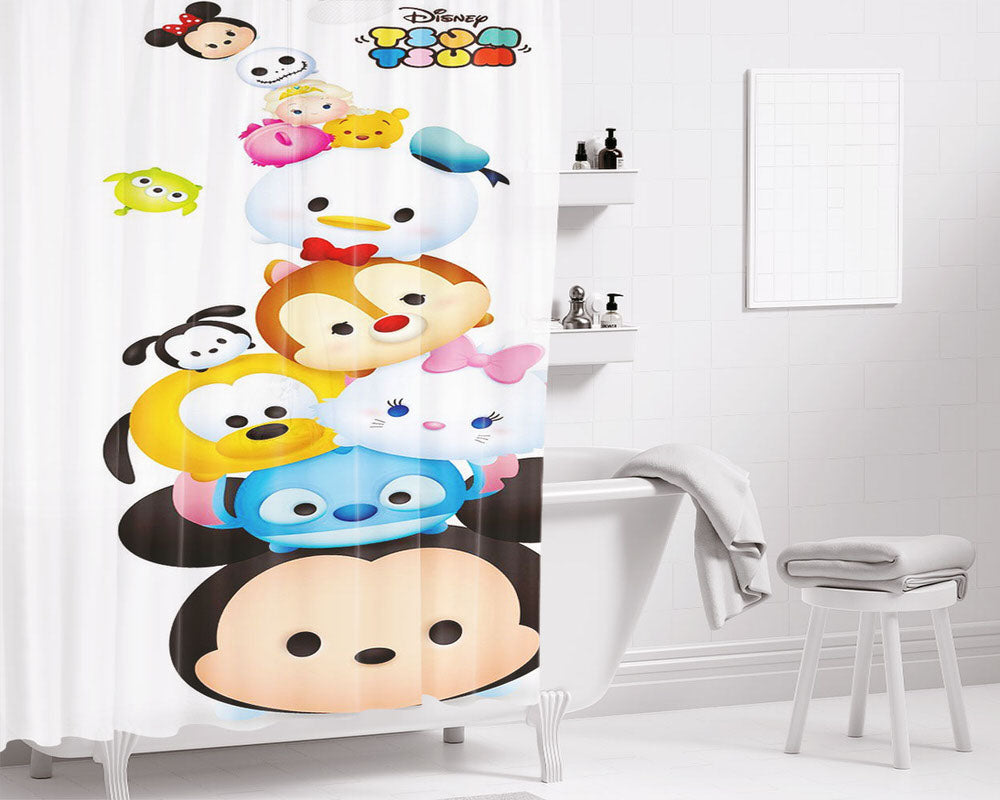 Tsum2 Bathroom Shower Curtain Fabric Waterproof | 66 X 72 Inch