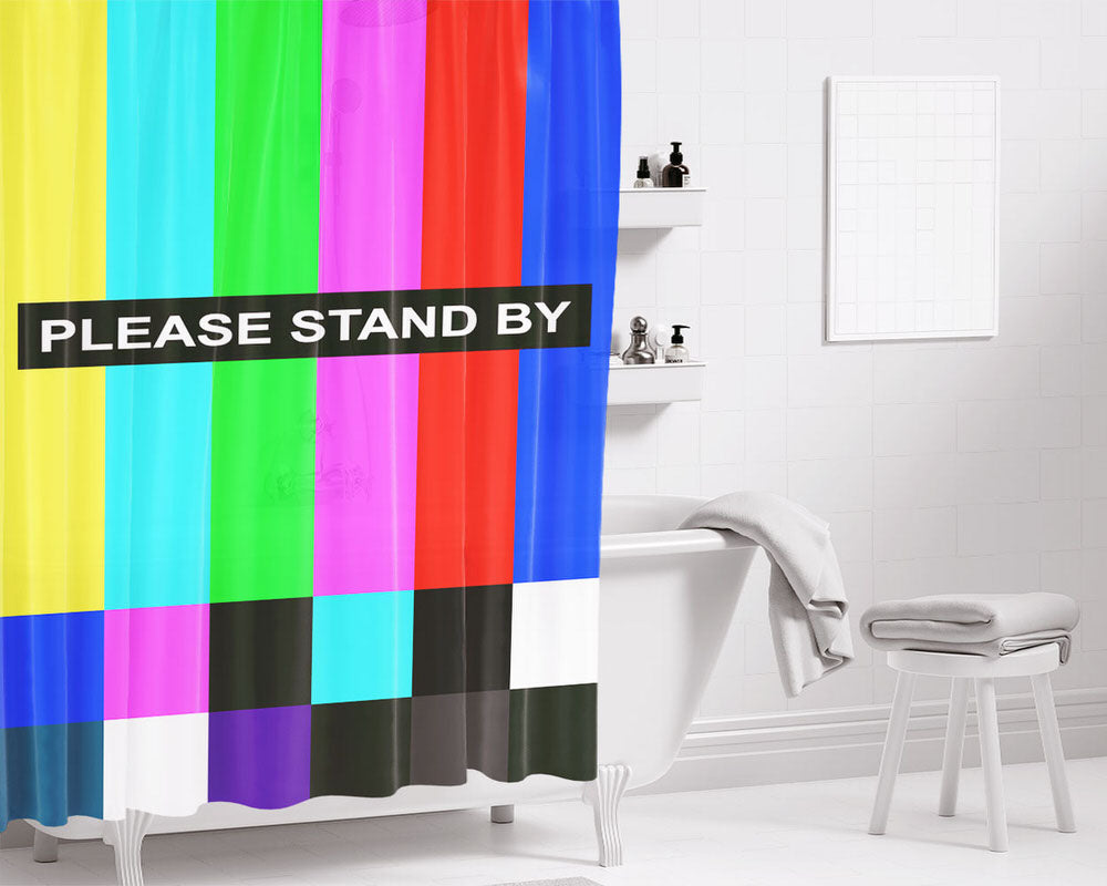 Tv Show Please Stand By Bathroom Shower Curtain Fabric Waterproof | 66 X 72 Inch