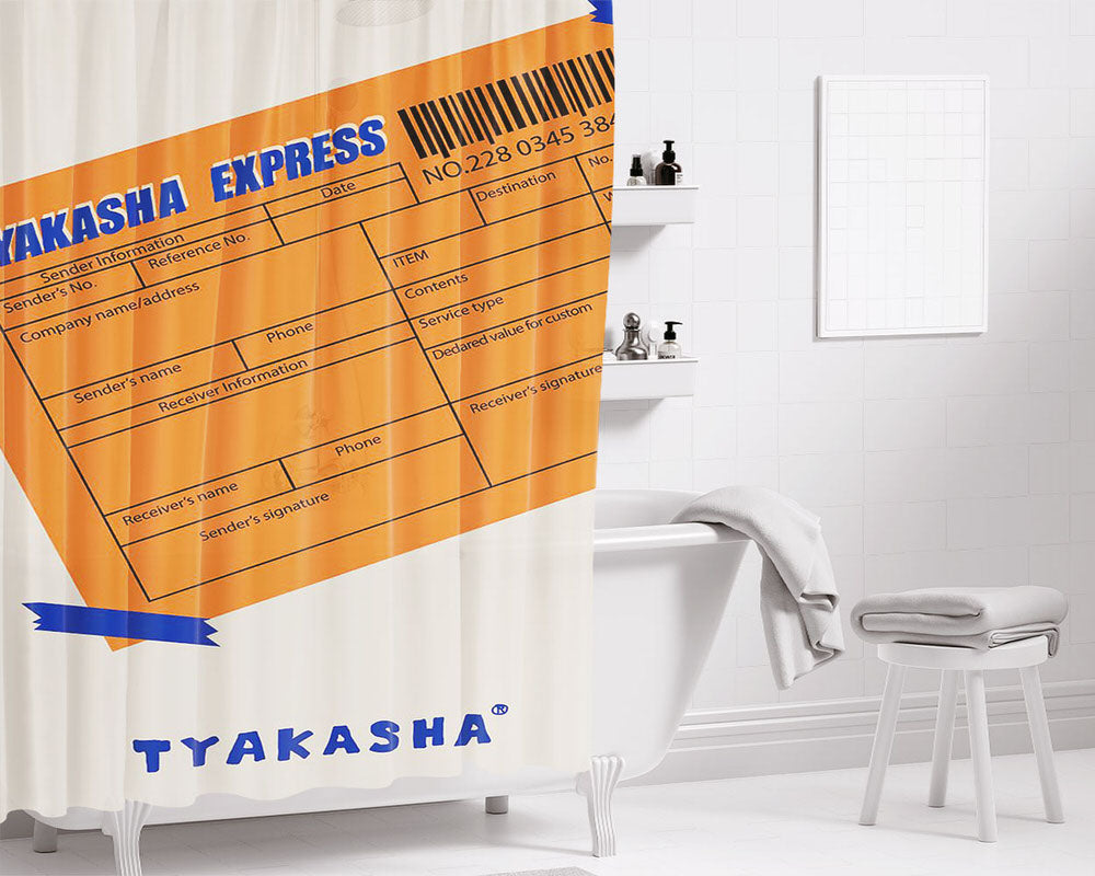 Tyakasha Express Label Bathroom Shower Curtain Fabric Waterproof | 66 X 72 Inch