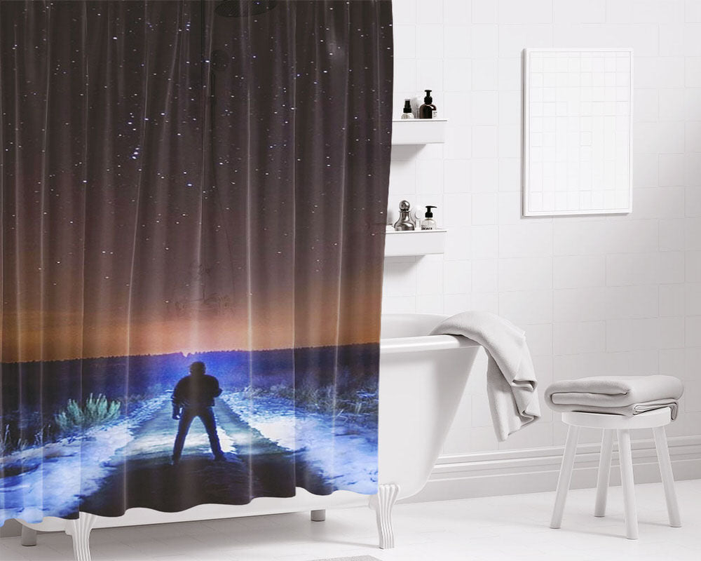 Under The Stars Bathroom Shower Curtain Fabric Waterproof | 66 X 72 Inch