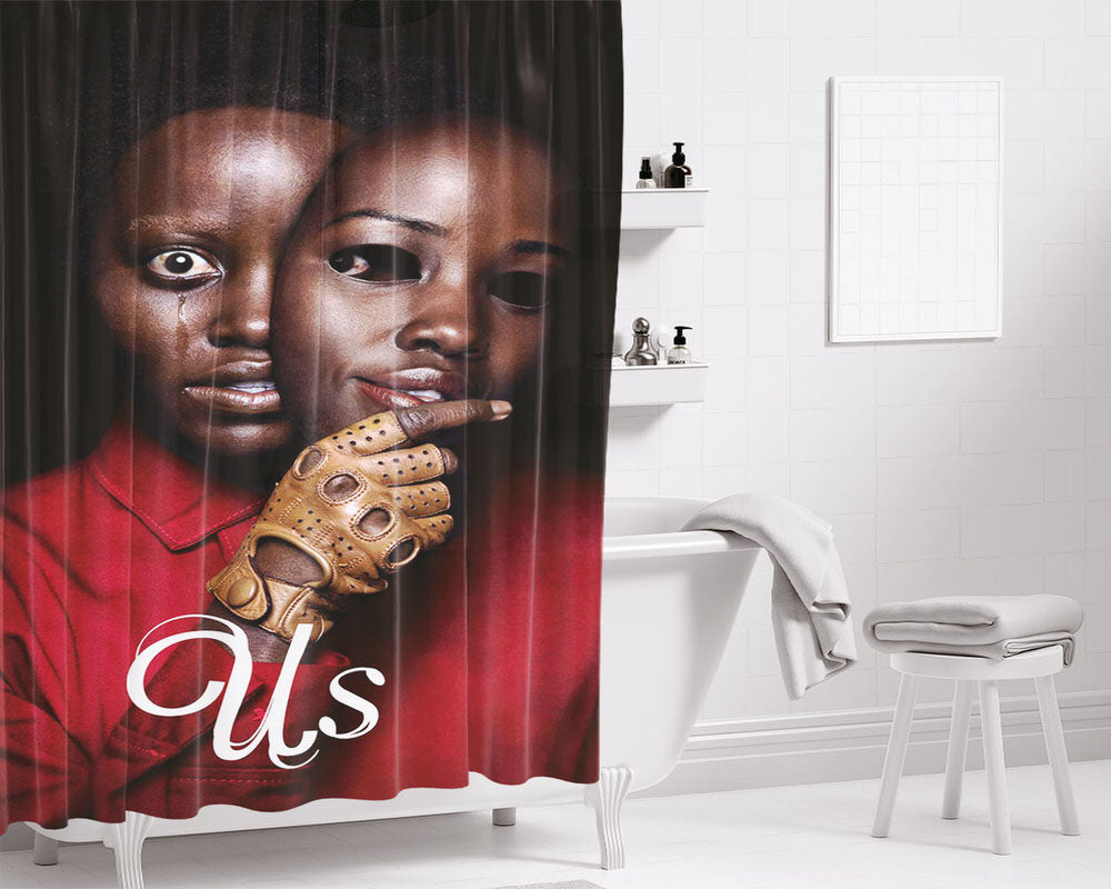 Us Movie Poster Bathroom Shower Curtain Fabric Waterproof | 66 X 72 Inch