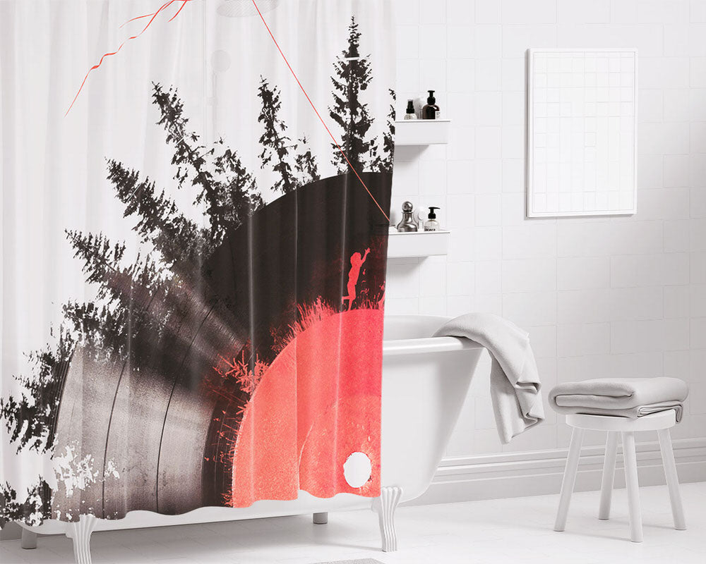 Vinyl Is My Life Bathroom Shower Curtain Fabric Waterproof | 66 X 72 Inch