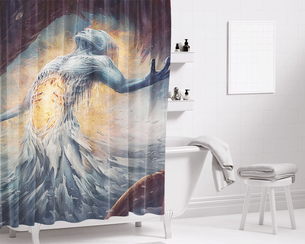 White Walkers Bathroom Shower Curtain Fabric Waterproof | 66 X 72 Inch