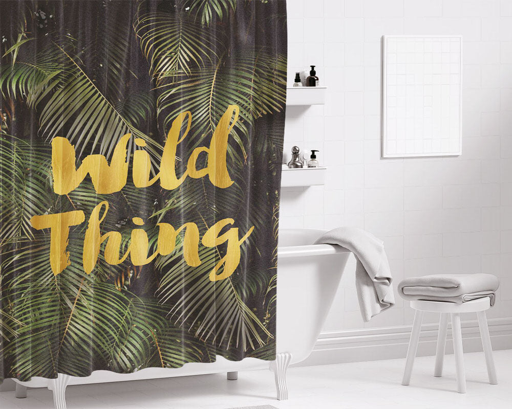 Wild Thinghs Bathroom Shower Curtain Fabric Waterproof | 66 X 72 Inch