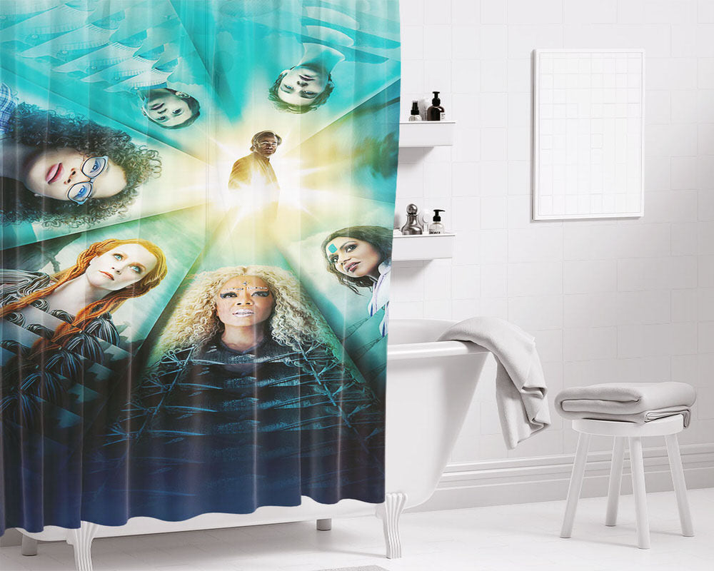 Wrinkle In Time Wallpaper Bathroom Shower Curtain Fabric Waterproof | 66 X 72 Inch