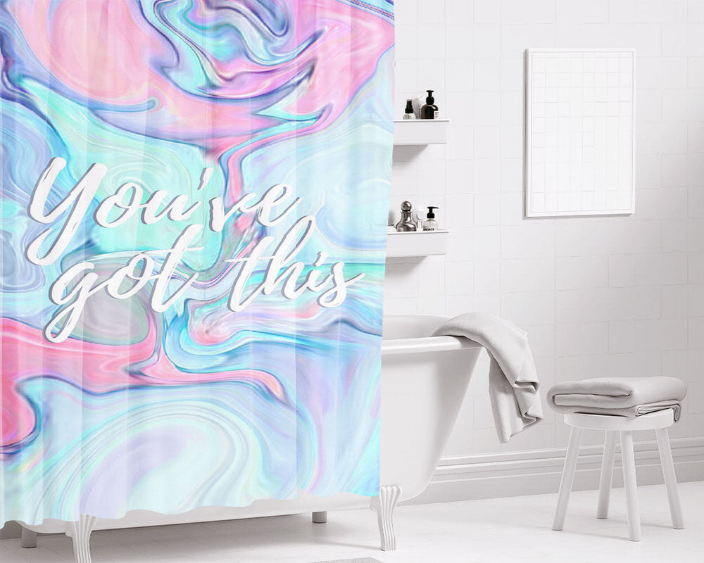 Your Name Bathroom Shower Curtain Fabric Waterproof | 66 X 72 Inch