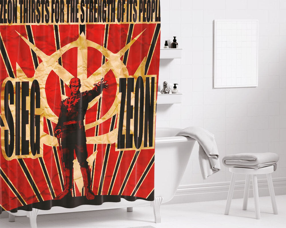 Zeon Thirsts For The Strength Of Its People Peaper Bathroom Shower Curtain Fabric Waterproof | 66 X 72 Inch