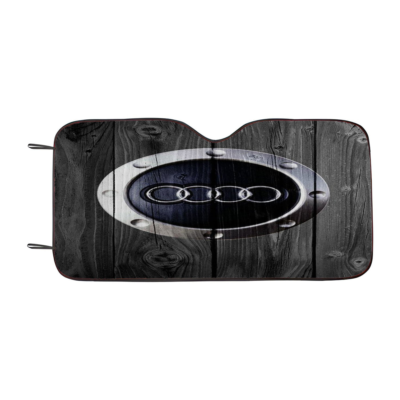 Audi Car Logo Dark Wood Wallpaper Car Auto Sun Shade Windshield Cover