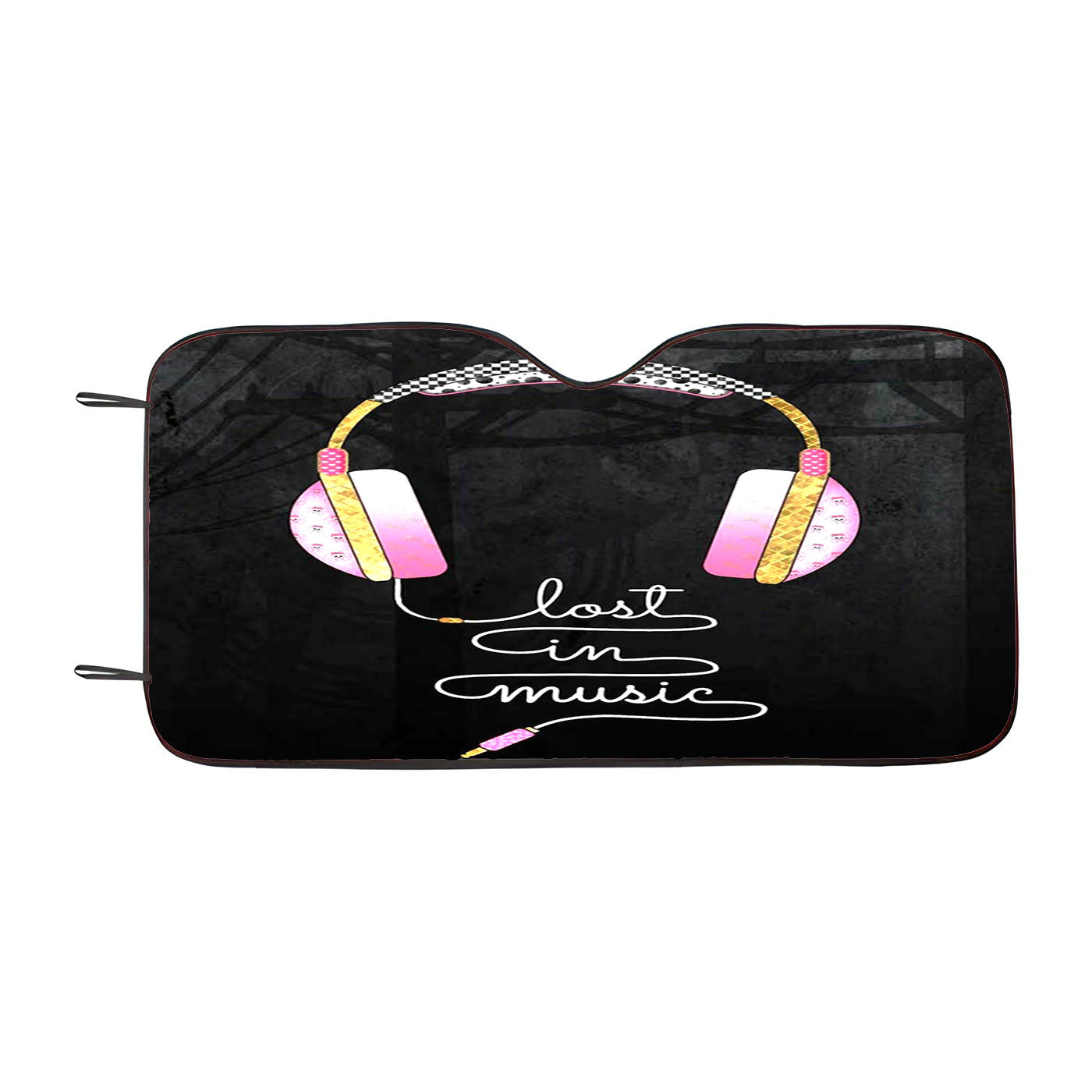 Audifonos Lost In Music Car Auto Sun Shade Windshield Cover