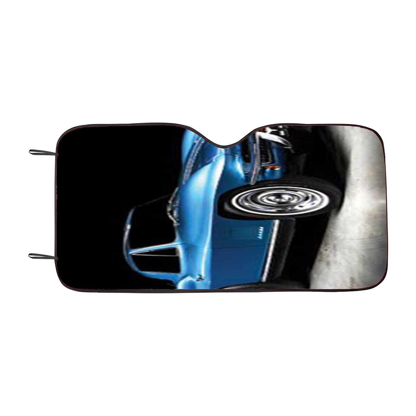 Chevy Stingray 67 Blue Car Auto Sun Shade Windshield Cover