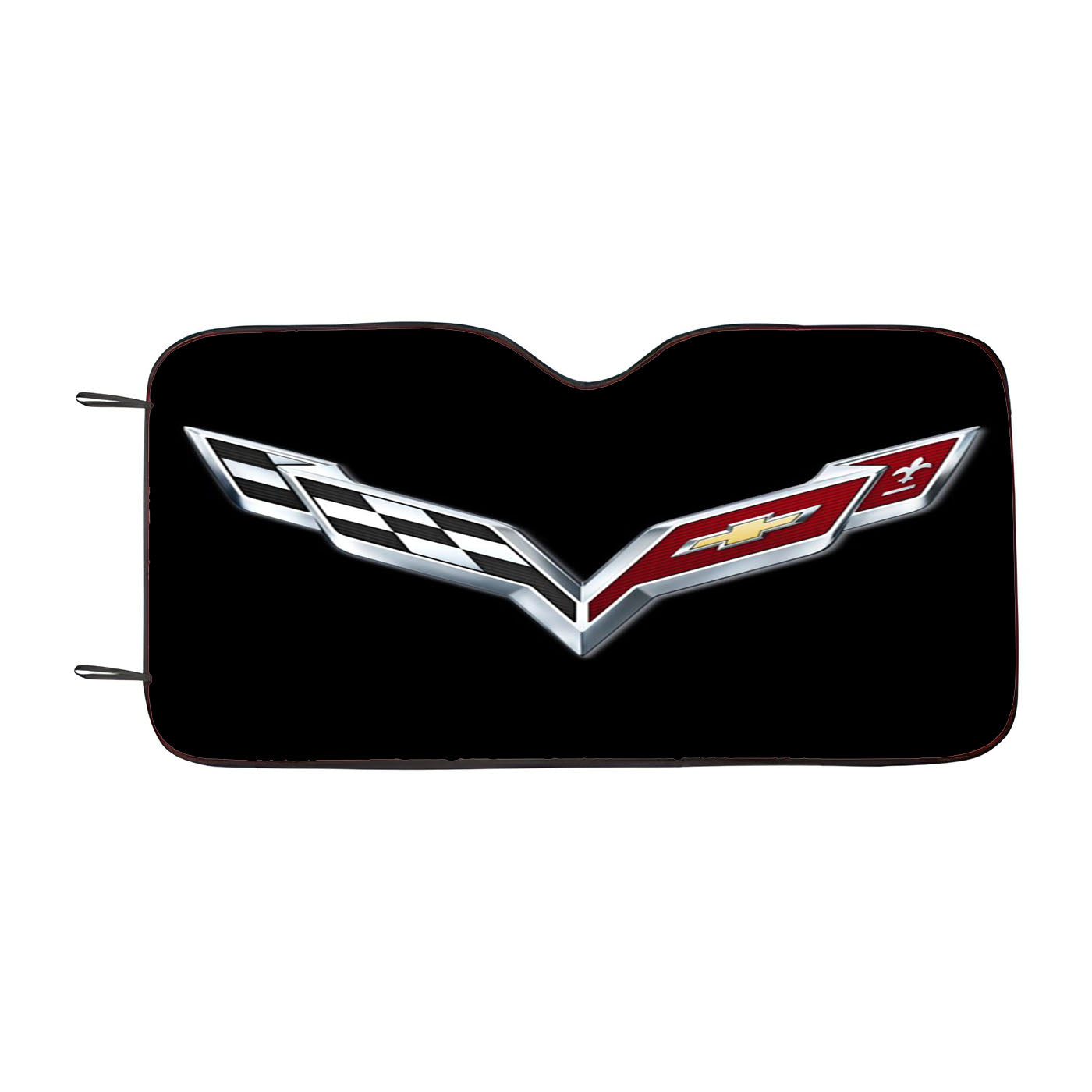 Corvette Emblem Black Logo Car Auto Sun Shade Windshield Cover