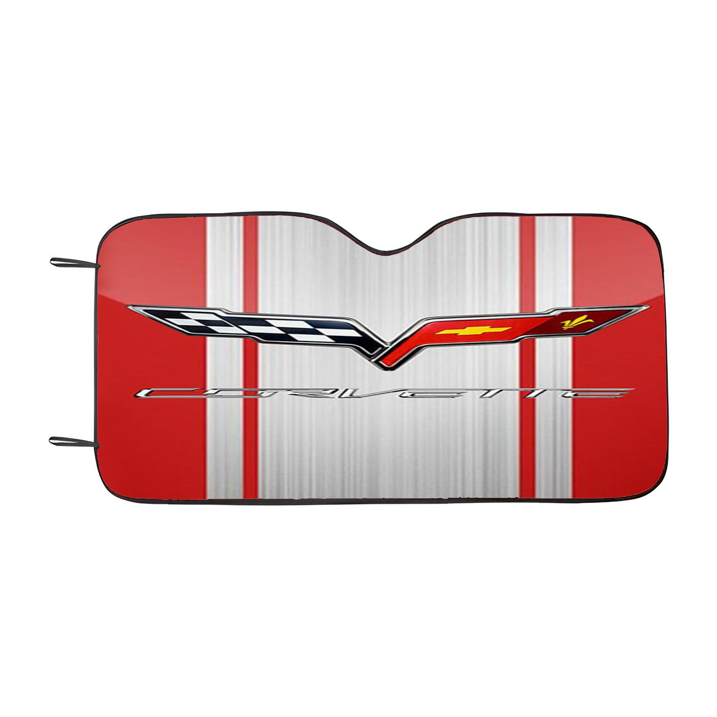Corvette Red Car Auto Sun Shade Windshield Cover