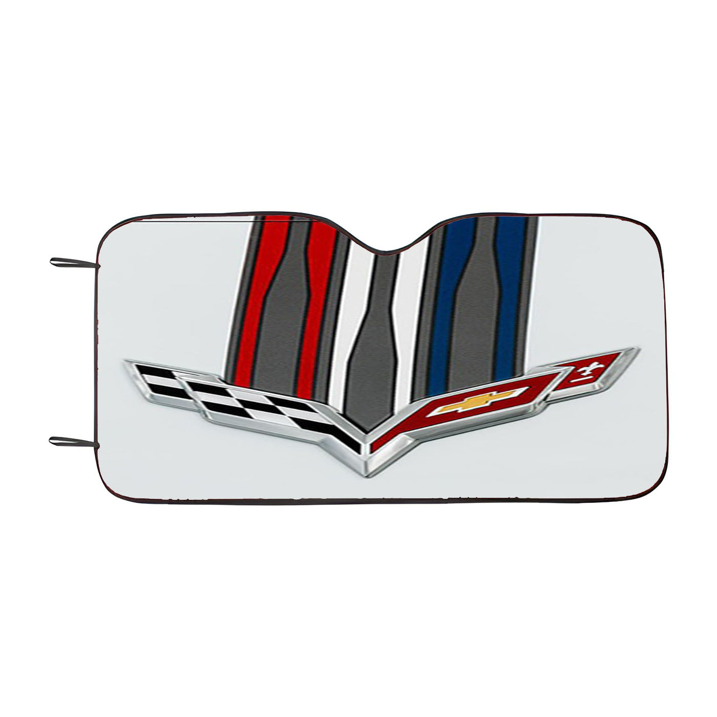 Corvette White Car Auto Sun Shade Windshield Cover