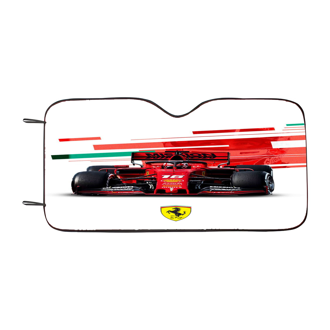 Ferrari Formula One Glitch Car Auto Sun Shade Windshield Cover