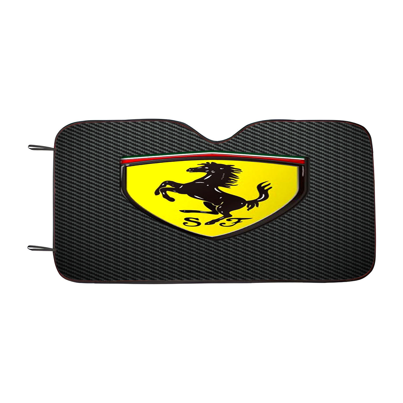 Ferrari Logo Carbon Fiber Car Auto Sun Shade Windshield Cover