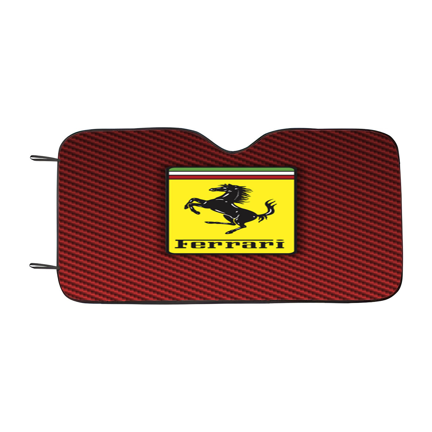 Ferrari Red Carbon Fiber Car Auto Sun Shade Windshield Cover