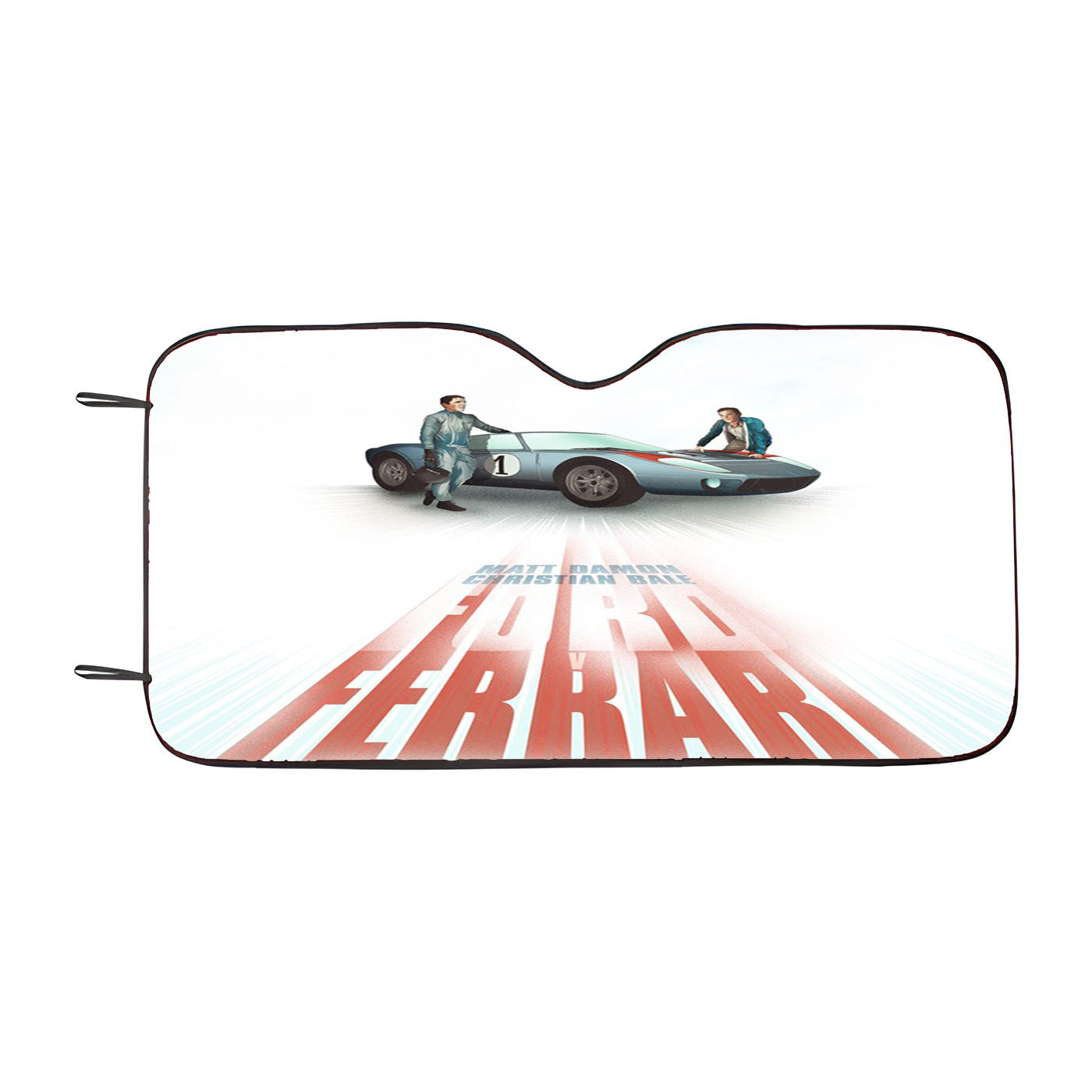Ford Ferrari White Poster Car Auto Sun Shade Windshield Cover