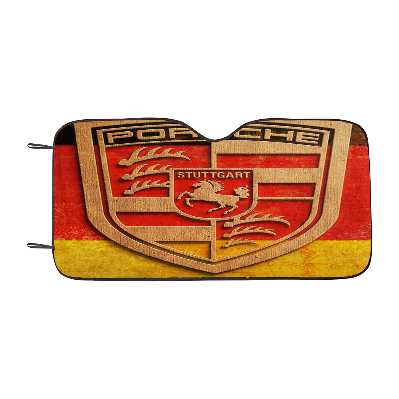 Plywood Porsche Logo Car Auto Sun Shade Windshield Cover